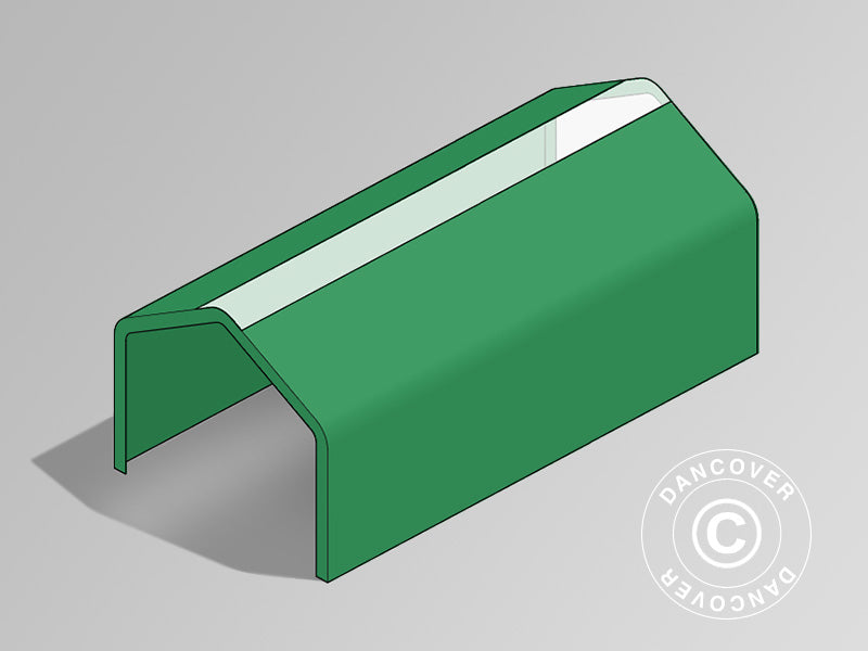 Copertura del Tetto per Capannone tenda PRO 6x12m PVC con pannello centrale, Verde