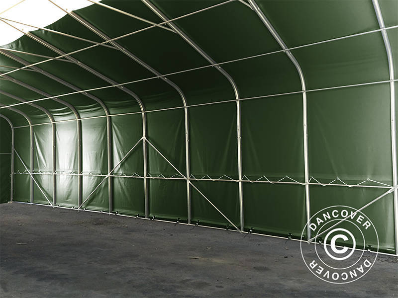 Storage shelter PRO 6x12m Green w/Gablekit – Buy online