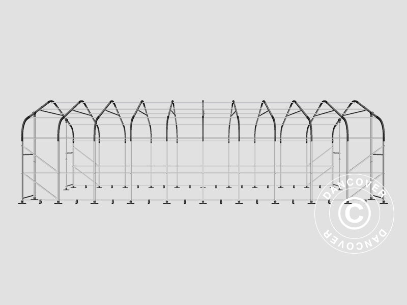Lao varjualune 6x12x3,7m, PVC koos laepaneeliga, Roheline