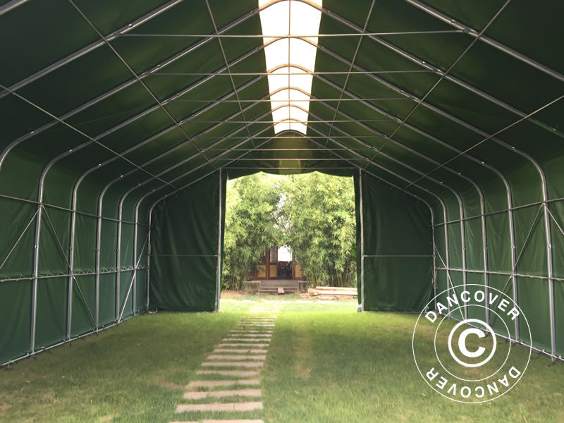 Storage shelter PRO 8x12m Green w/Gablekit – Buy online