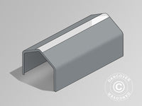 Cobertura de Teto para Abrigo de Armazenamento PRO 7x14m PVC c/painel de cobertura de teto, Cinza