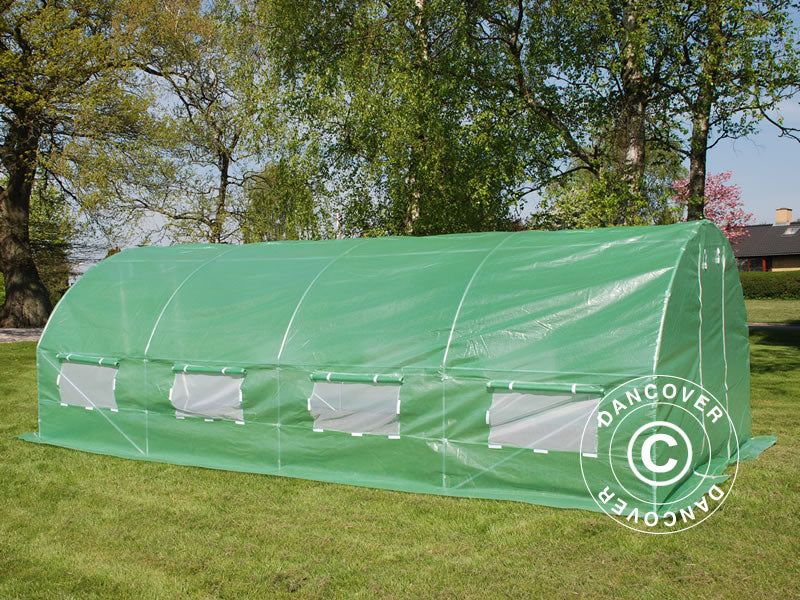 Polytunnel Staklenik 3x8x2m, 24m², Zelena