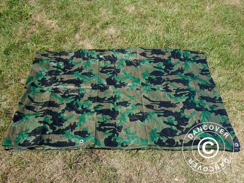 Camouflage tarpaulin Woodland 2.85x4 m, 100g/m²