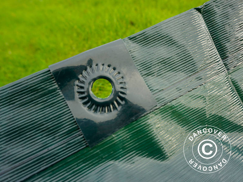 Tarpaulin 4x6 m, PE 90 g/m², Reinforced, Dark Green