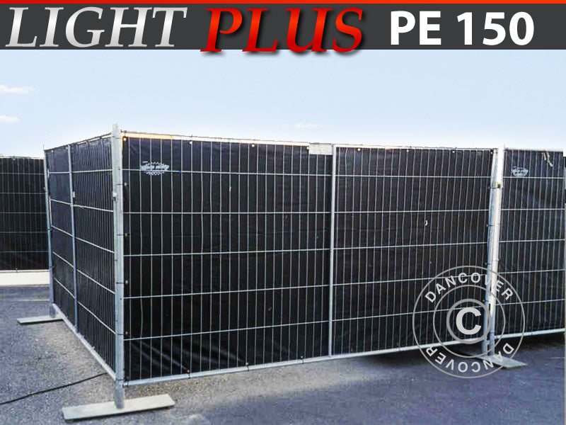 Zeildoeken voor hekwerken 1,76x3,41m, PE 150g/m², Zwart