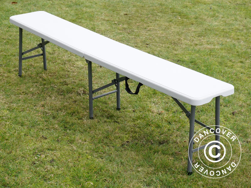 Folding bench set 244x30x43 cm, Light grey (25 pcs.)