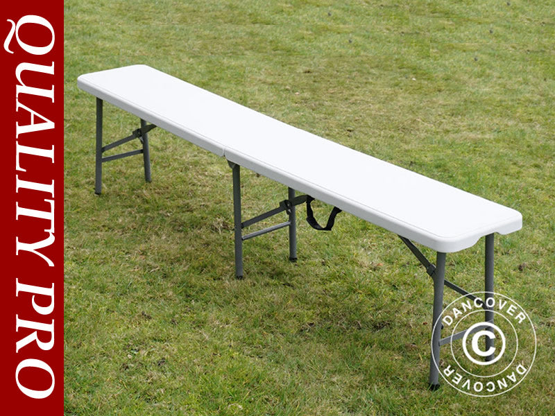 Folding bench set 244x30x43 cm, Light grey (25 pcs.)