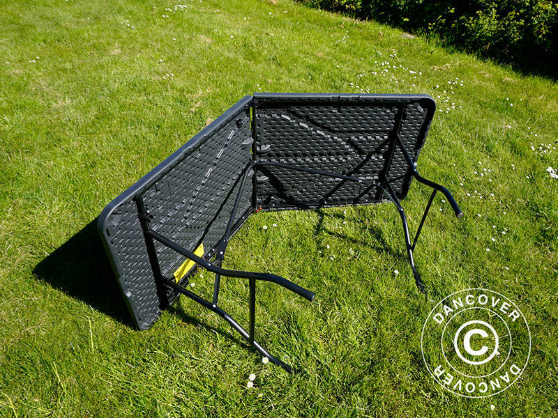 Sulankstomas stalas 180x74x74cm, Juoda (1 vnt.)