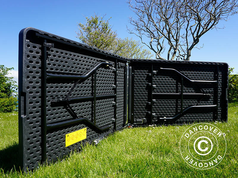 Mesa Dobrável 240x76x74cm, Preto (1 unid.)