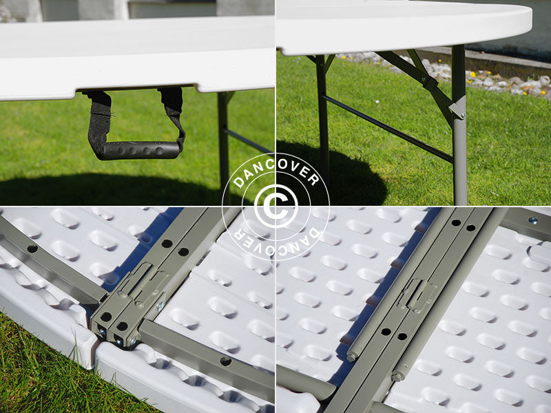 Apvalus sulankstomas stalas PRO Ø183cm, Šviesiai pilkas (1 vnt.)