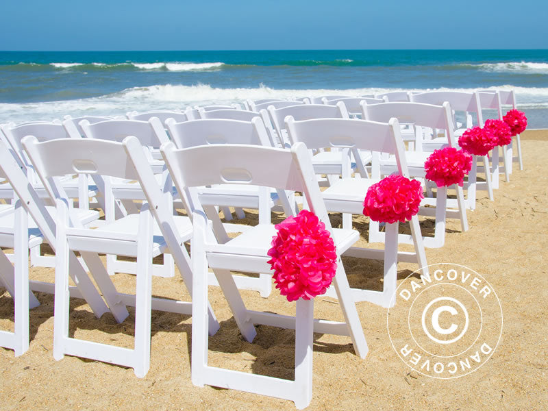 Padded Folding Chairs 44x46x77 cm, White, 4 pcs.