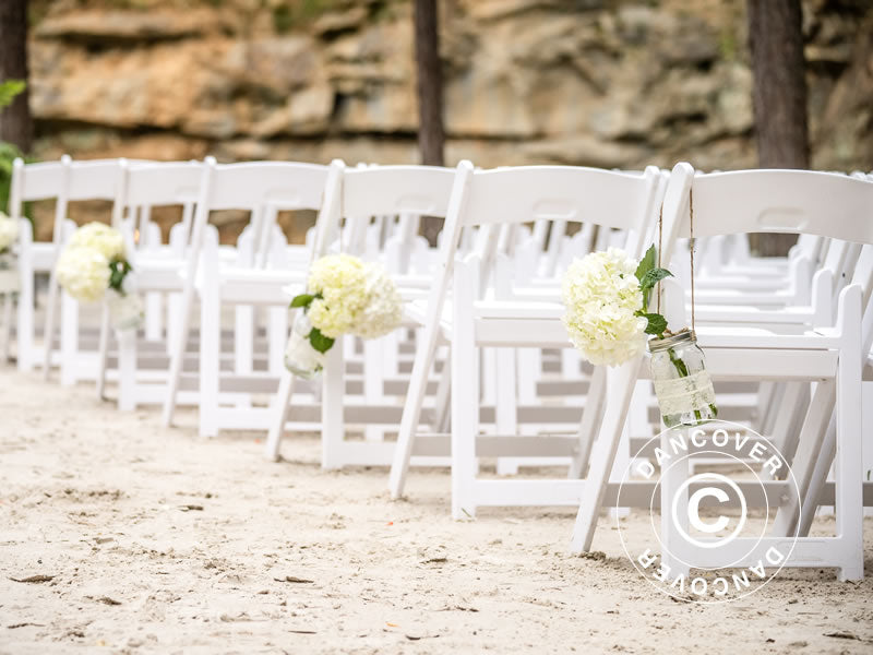 Kokoontaitettavat tuolit 44x46x77cm, Valkoinen, 4 kpl.