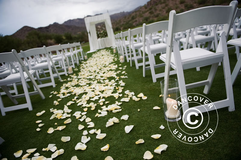 Padded Folding Chairs 44x46x77 cm, White, 8 pcs.