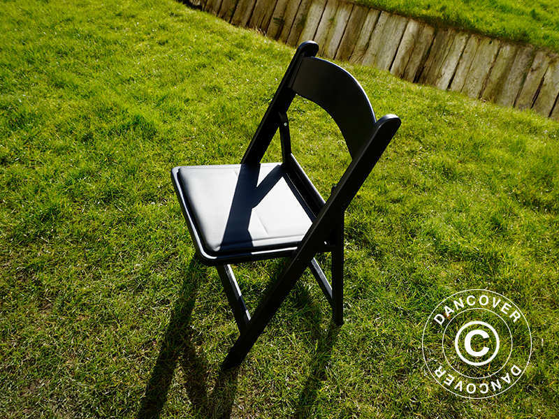 Padded Folding Chairs Black 44x46x77 cm, 8 pcs.