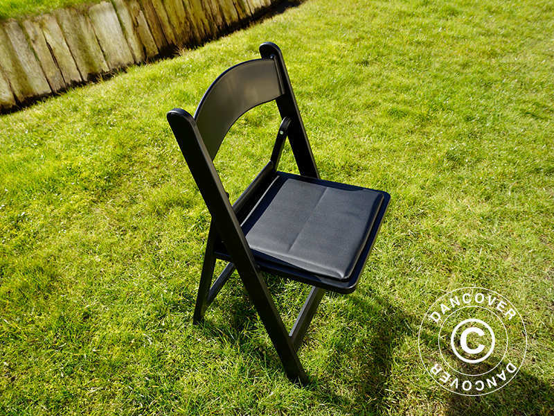 Padded Folding Chairs Black 44x46x77 cm, 8 pcs.