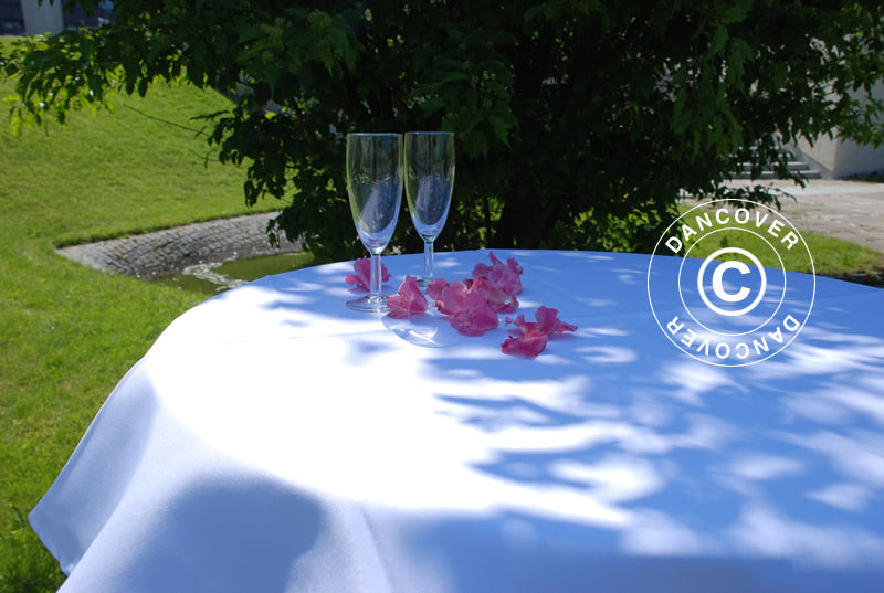 Tischdecke Ø80x20cm, Weiß