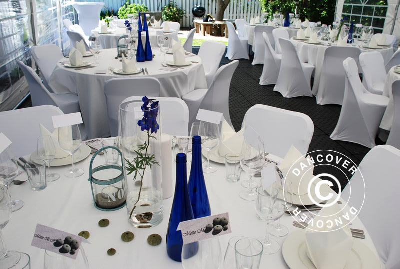 Stretch Stuhlüberzug 44x44x80cm, Weiß (1 stck.)