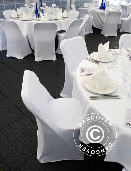 Stretch Stuhlüberzug 44x44x80cm, Weiß (1 stck.)