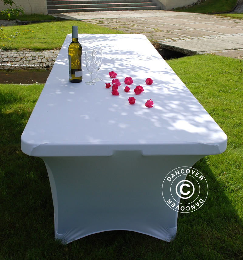 Stretch table cover 183x75x74 cm, White