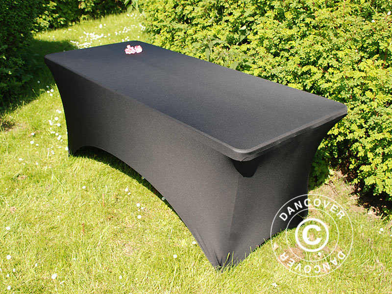 Stretch Tischüberzug 183x75x74cm, Schwarz