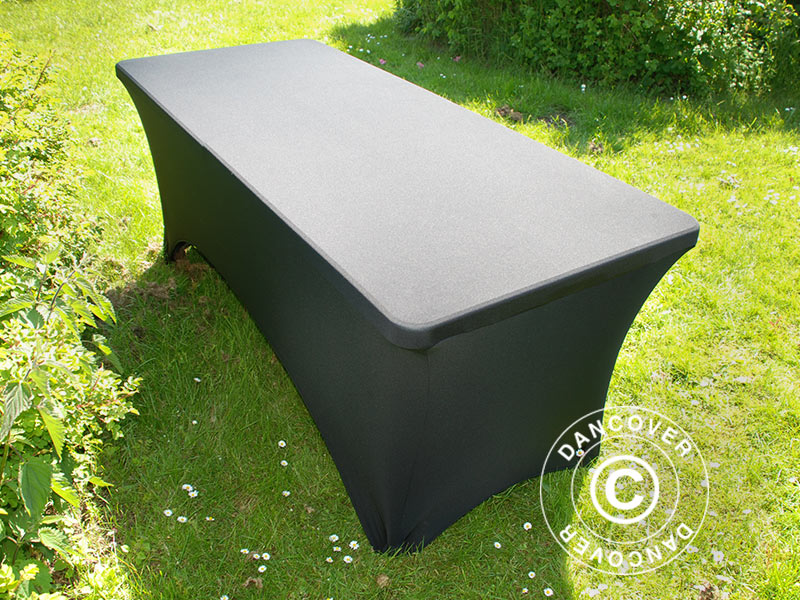 Stretch Tischüberzug 183x75x74cm, Schwarz