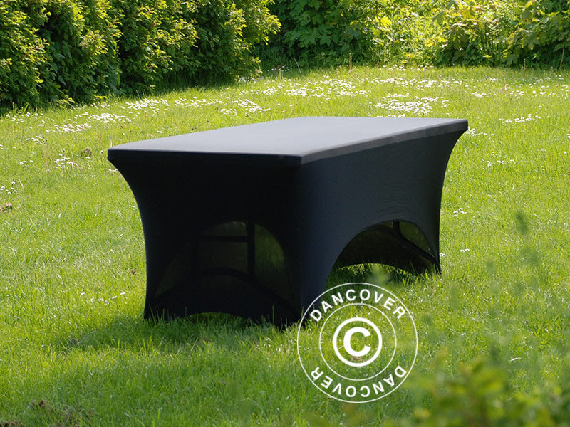 Stretch table cover 183x75x74 cm, Black