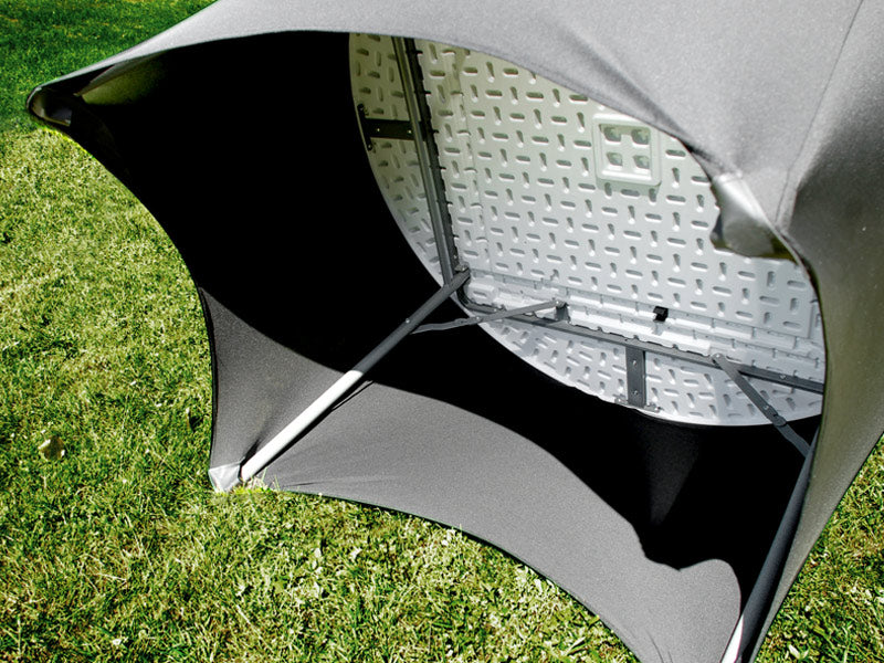 Copri-tavolo elasticizzato Ø116x74cm, Nero