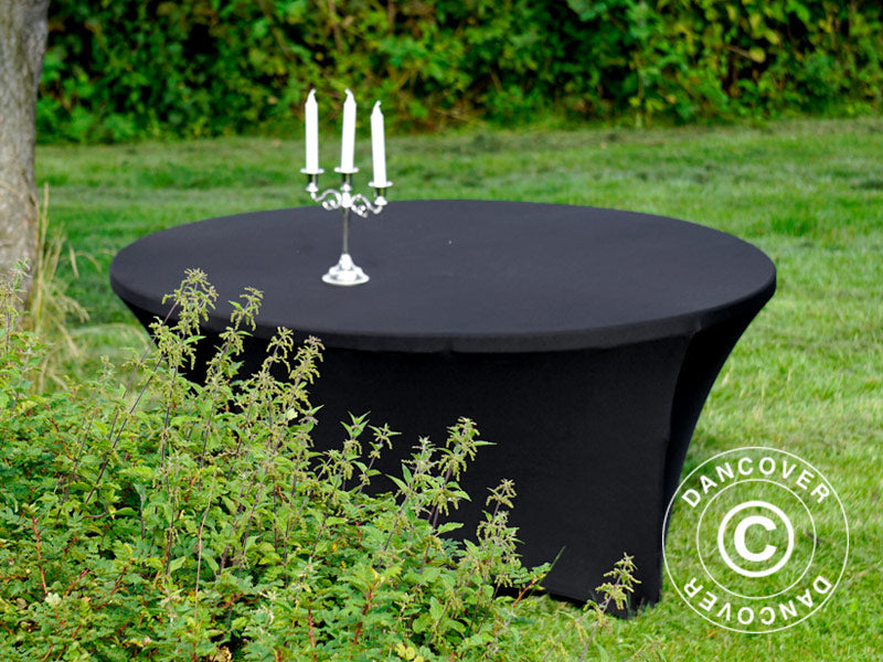 Nappe de table extensible Ø152x74cm, Noir