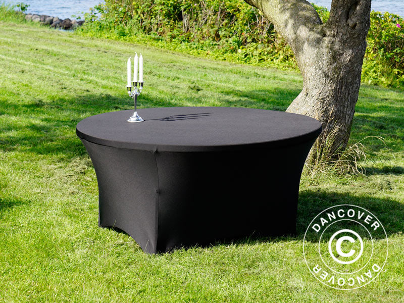 Nappe de table extensible Ø152x74cm, Noir