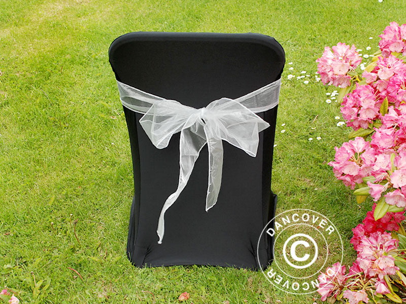 Stretch chair cover 44x44x80 cm, Black (10 pcs.)