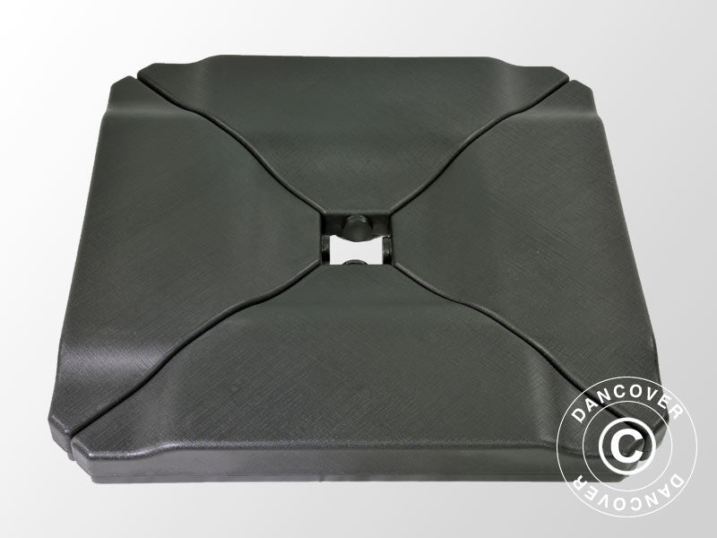 Zavorra di Plastica per Ombrellone, 0,76x0,76x0,10m, Nera