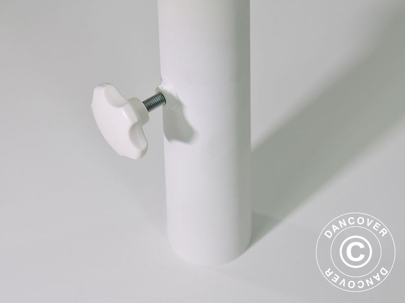 Stahlsockel für Sonnenschirm rund, Ø0,7m, Weiß