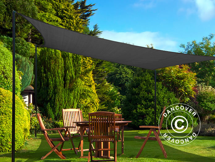 Sun sail 3x4 m, Rectangular, Anthracite
