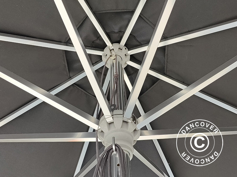 Ombrellone Bermuda, Ø3,5m, Nero