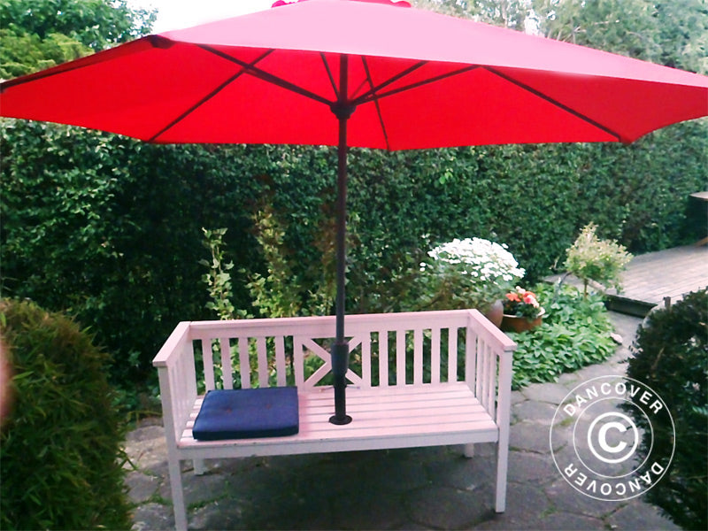 Pied de parasol pour terrasse en bois, Noir