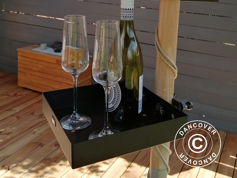 Laud päikesevarjule, 25x25cm, Must, 1 tk.