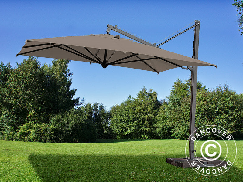 Cantilever parasol Galileo Maxi, 4x4 m, Grey taupe