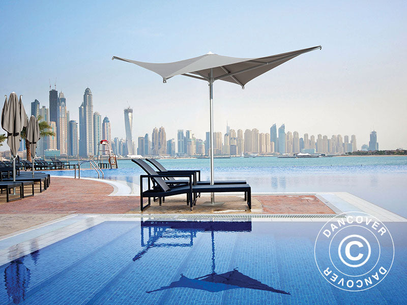 Parasol Vela, 3x3 m, Grey taupe