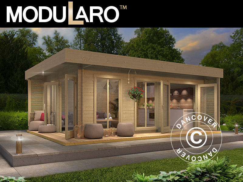 Wooden Cabin Vienna, 5.7x3.8x2.45 m, 40 mm, Natural