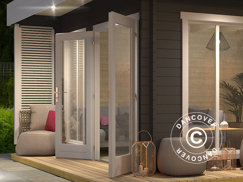 Gartenhaus Vienna, 5,7x3,8x2,45m, 40mm, Dunkelgrau