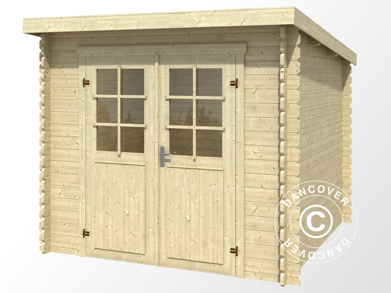 Holzschuppen Hagen 2,3x1,75x2,11m, 28mm, 3,8m², Naturbelassen