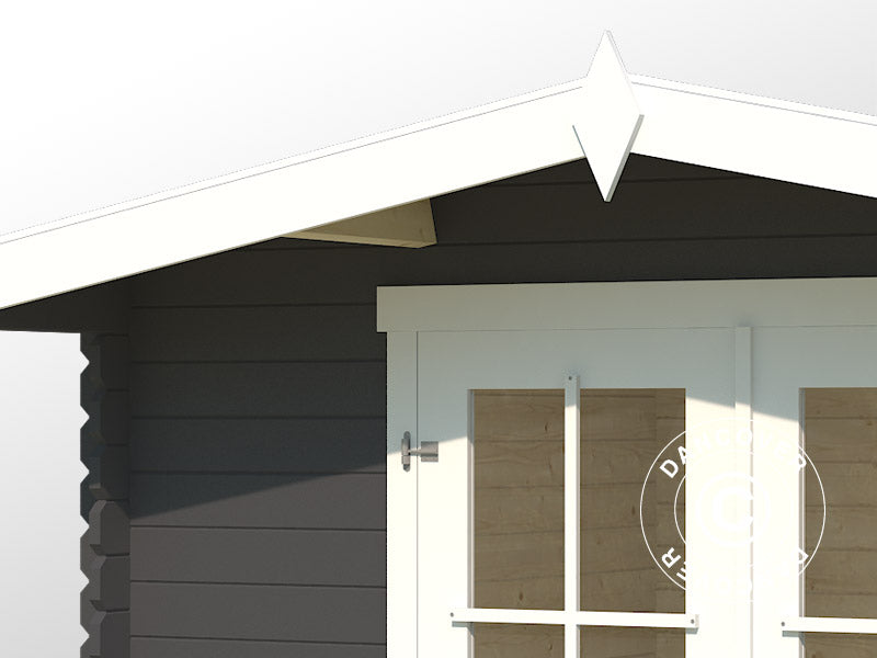 Wooden Shed Oslo 2.92x2.3x2.22 m, 28 mm, 6.43 m², Dark Grey