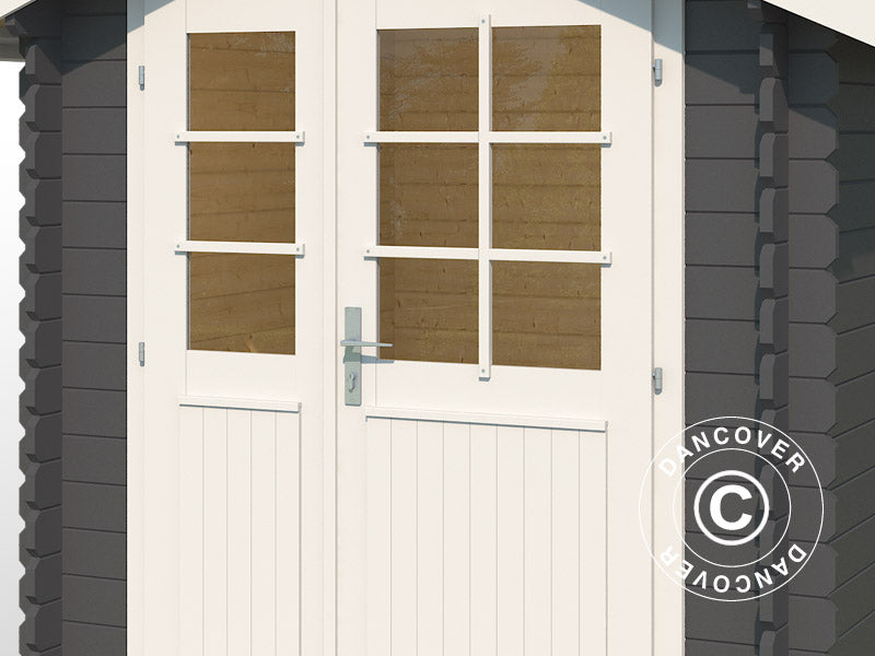 Wooden Shed Toulouse 1.9x1.9x2.22 m, 28 mm, 3.4 m², Dark Grey