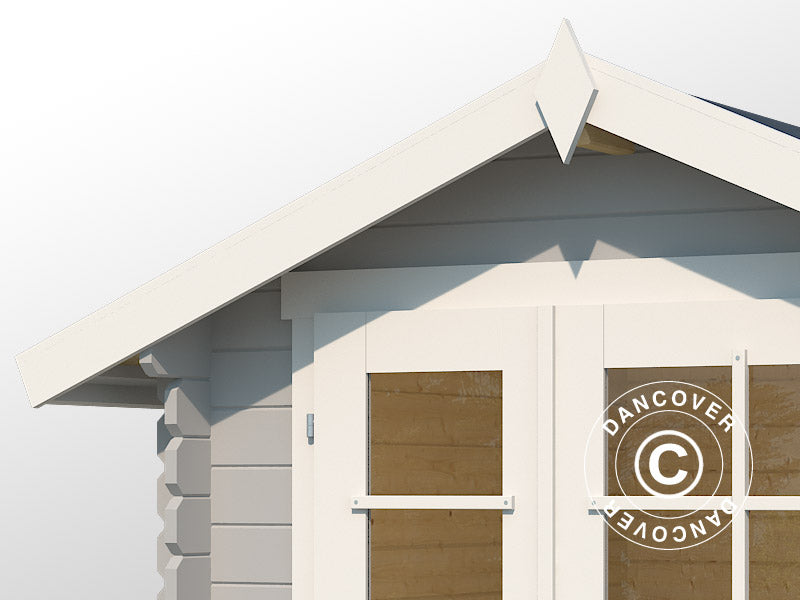 Wooden Shed Toulouse 1.9x1.9x2.22 m, 28 mm, 3.4 m², Light Grey