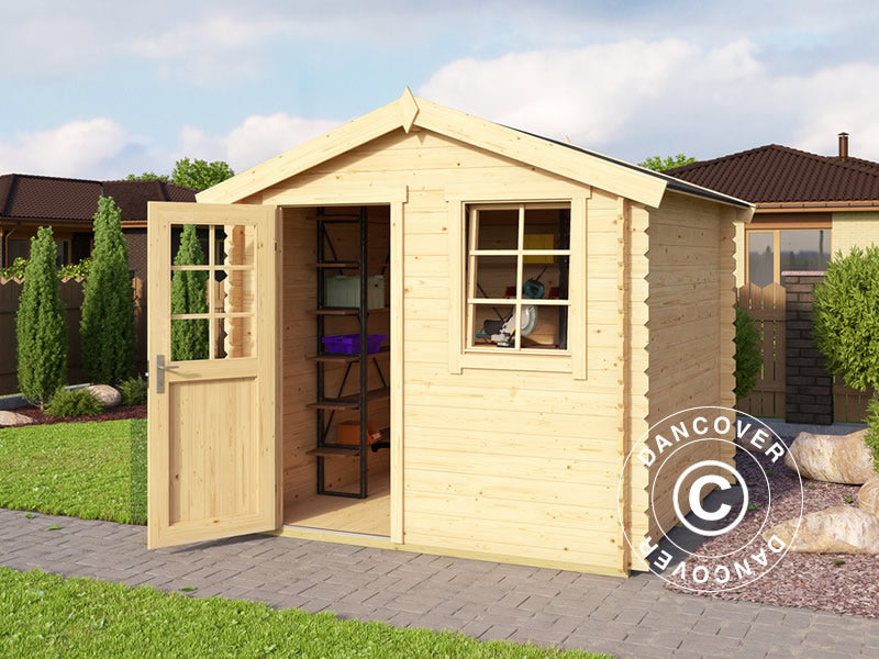 Wooden Shed Lyon 2.3x2.3x2.34 m, 28 mm, 5.04 m², Natural
