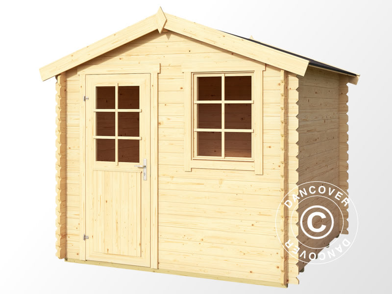 Wooden Shed Lyon 2.3x2.3x2.34 m, 28 mm, 5.04 m², Natural