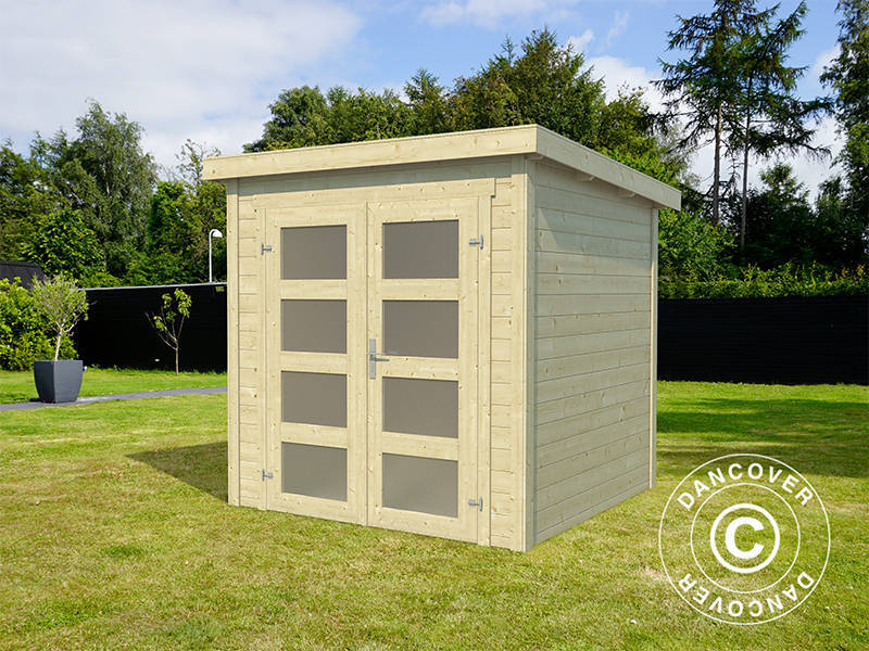 Holzschuppen Torrent 2x2,5x2,11m, 28mm, 4,75m², Naturbelassen