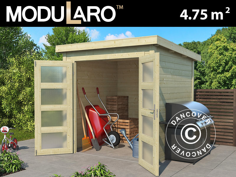 Wooden Shed Torrent 2x2.5x2.11 m, 28 mm, 4.75 m², Natural