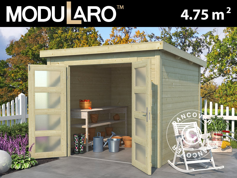 Wooden Shed Torrent 2.5x2x2.11 m, 28 mm, 4.75 m², Natural