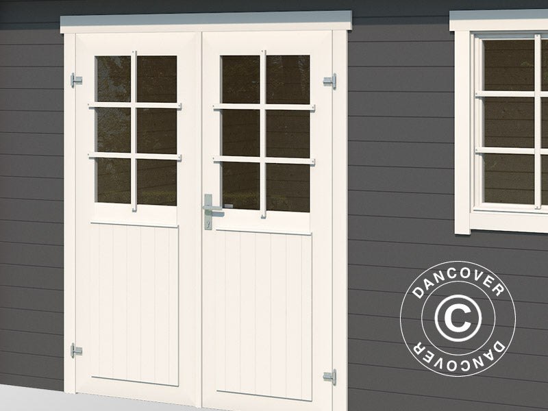 Wooden Shed Asker 3.8x2.75x2.11 m, 28 mm, 10.09 m², Dark Grey